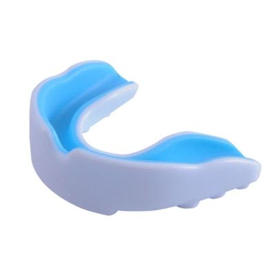 Boxing Sports Mouth Guards Athletic Mouth Protection for Kids Adults Double Colored Gum Shield Athletic Mouthguard for Soccer Basketball(Sky Blue)