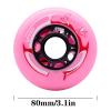 UZIAH 8 Pack Roller Hockey Wheels 86A Soft Inline Replacement Wheels 72Mm 76Mm 80Mm Outdoor Speed Skates Wheels,Orange,72mm view 4