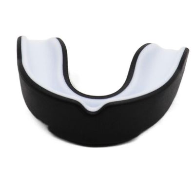 Boxing Sports Mouth Guards Athletic Mouth Protection for Kids Adults Double Colored Gum Shield Athletic Mouthguard for Soccer Basketball(Black)