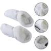 Operitacx 1pair Thickened Plush Slippers Liners Removable Insoles for Warmth and Fur Shoe Inserts for Women Cozy Foot Care for Cold Weather Fit view 2