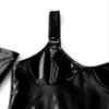 ACSUSS Sexy Womens Bodycon Mini Dresses with Metal Clips Sleeveless Latex Tank Dresses Rave Party Costume Black E 3X-Large view 3