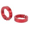2-Pack Aluminum Alloy Lock-On Grip Clamps for Road & Mountain Bikes  22.2mm Handlebar Security Rings in Red view 1
