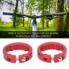 2-Pack Aluminum Alloy Lock-On Grip Clamps for Road & Mountain Bikes  22.2mm Handlebar Security Rings in Red view 2