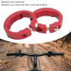 2-Pack Aluminum Alloy Lock-On Grip Clamps for Road & Mountain Bikes  22.2mm Handlebar Security Rings in Red view 4