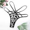 LYAHVGU Cow Print Texture Pattern Womens Sexy Thongs Adjustable Low Waist T-Back Bikini Panties view 4