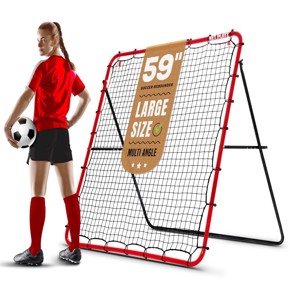 Soccer Rebounder Rebound Net, Kick-Back | Football Training Gifts, Aids & Equipment for Kids Teens & All Ages, Perfect Storage
