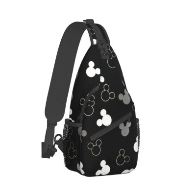 Adult Sling Bag Unisex Chest Bags Crossbody Backpack Sling Bags Casual Daypacks Shoulder Bag for Women Men Cycling Hiking Travel (black)