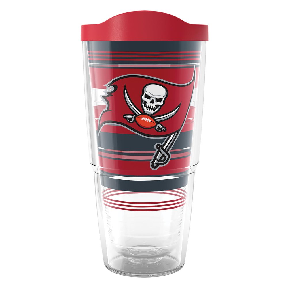 Tervis NFL Tampa Bay Buccaneers - Hype Stripes Made in USA Double Walled Insulated Tumbler Travel Cup Keeps Drinks Cold & Hot, 24oz, Classic