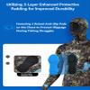 1.5MM Neoprene Spearfishing Wetsuit with Hooded, 2 Pieces Camouflage Hunting Diving Suit for Cool Water Freediving Snorkeling,M view 4