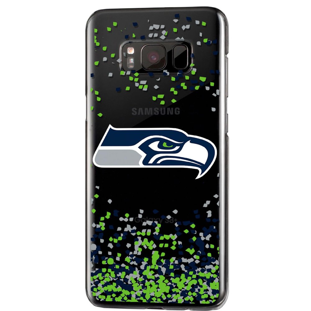 Keyscaper Seattle Seahawks Galaxy Clear Case with Confetti Design