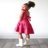 Arshiner Toddler Girl Dress Summer Cotton Formal Party Birthday Wedding Fairy Dresses Hot Pink 4t view 3