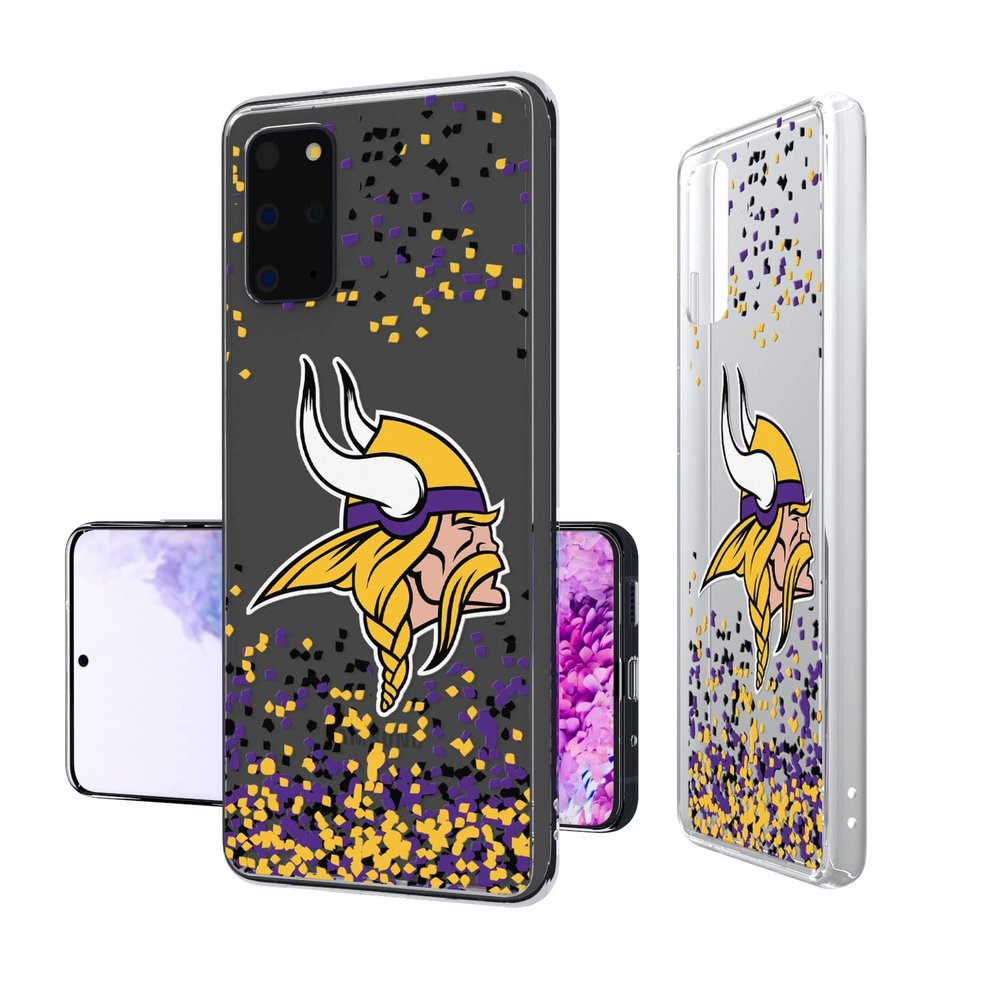 Keyscaper Minnesota Vikings Galaxy Clear Case with Confetti Design