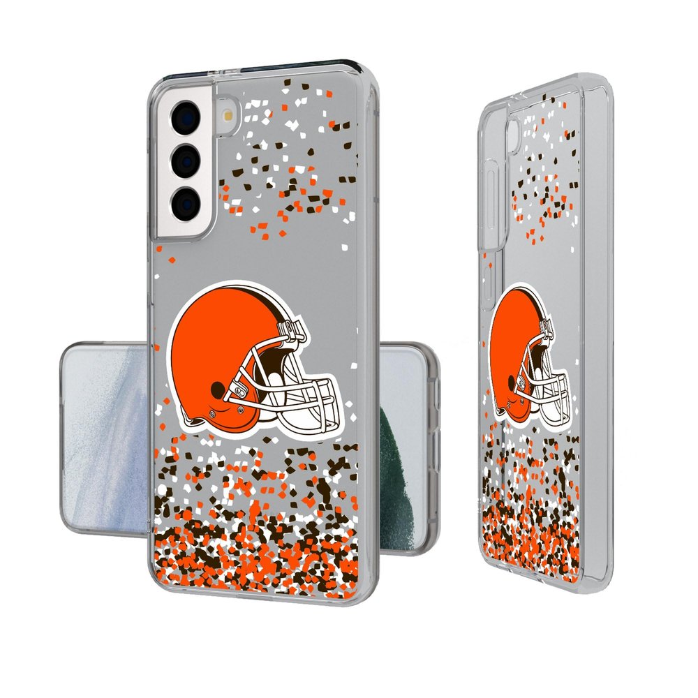 Keyscaper Cleveland Browns Galaxy Clear Case with Confetti Design