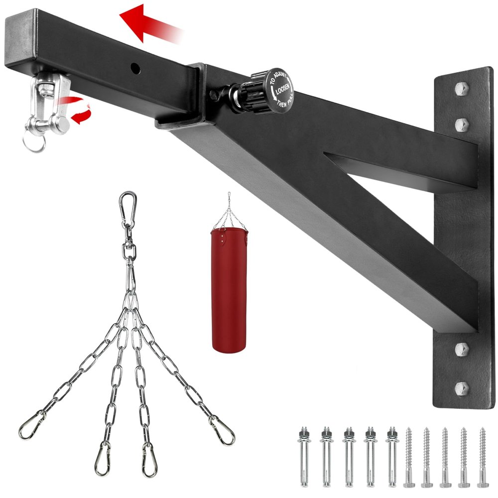 Adjustable Wall Mount Heavy Bag Hanger with Swivel Chain