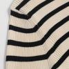 Algasan Women's Striped Crew Neck Sweater Long Sleeve Knit Lightweight Skinny Waist Knit Sweater Pullover Apricot view 4