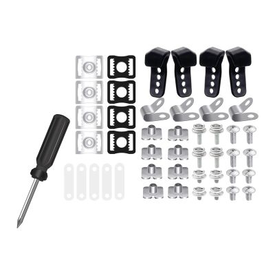 kowaku 61 Pcs Ice Hockey Visor Hardware Kit Hockey Equipment Helmet Visor Screws Nuts Wahsers Repair Kit for Football
