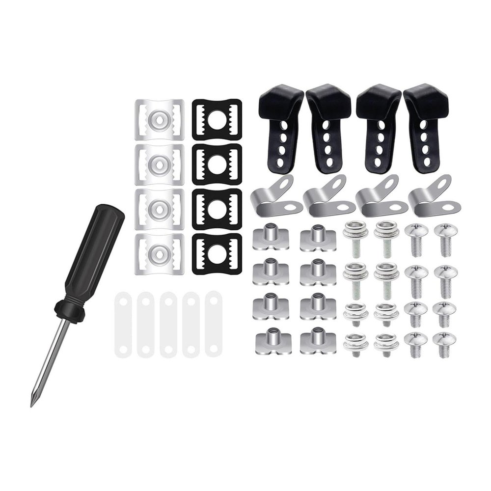 kowaku 61 Pcs Ice Hockey Visor Hardware Kit Hockey Equipment Helmet Visor Screws Nuts Wahsers Repair Kit for Football