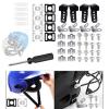 kowaku 61 Pcs Ice Hockey Visor Hardware Kit Hockey Equipment Helmet Visor Screws Nuts Wahsers Repair Kit for Football view 2