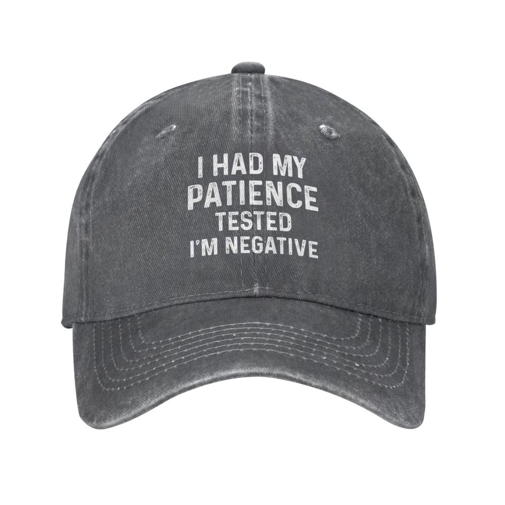 FAMLEE I Had My Patience Tested I'm Negatives Hat Men Baseball Hat Cute Cap Deep Heather