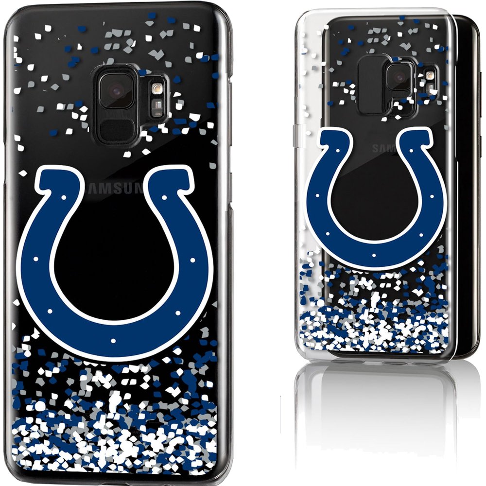 Keyscaper Indianapolis Colts Galaxy Clear Case with Confetti Design