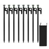 8Pcs Tent Stakes, 12in Heavy Duty Tent Stakes with Storage Pouch, Dia 0.35" Forged Steel Stakes for Tent Used on Rocks, Grassland, Snowfield(8Pcs 12in Stakes) view 1