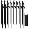 16Pcs Tent Stakes, 16in Heavy Duty Tent Stakes with Storage Pouch, Dia 0.35" Forged Steel Stakes for Tent Used on Rocks, Grassland, Snowfield(16Pcs 16in Stakes) view 1