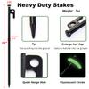 16Pcs Tent Stakes, 16in Heavy Duty Tent Stakes with Storage Pouch, Dia 0.35" Forged Steel Stakes for Tent Used on Rocks, Grassland, Snowfield(16Pcs 16in Stakes) view 4