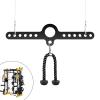RIMLUFE Spreader Bar Double to Single D Handle LAT Pull Down T Bar Cable Row Attachments Landmine Adapter for Gym,Exercise Pulley System Adaptor Plate Cable Machine Crossover for Belt Squat Rack view 4