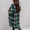 Clearance Women Corduroy Shirts Casual Long Sleeve Button Down Blouses Top C-Green view 3