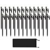 24Pcs Tent Stakes, 12in Heavy Duty Tent Stakes with Storage Pouch, Dia 0.35" Forged Steel Stakes for Tent Used on Rocks, Grassland, Snowfield(24Pcs 12in Stakes) view 1