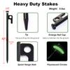 24Pcs Tent Stakes, 12in Heavy Duty Tent Stakes with Storage Pouch, Dia 0.35" Forged Steel Stakes for Tent Used on Rocks, Grassland, Snowfield(24Pcs 12in Stakes) view 3