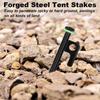 24Pcs Tent Stakes, 12in Heavy Duty Tent Stakes with Storage Pouch, Dia 0.35" Forged Steel Stakes for Tent Used on Rocks, Grassland, Snowfield(24Pcs 12in Stakes) view 4