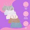 Rene Rofe 5 Pack Cotton Girls Training Bras - Racerback Crop Cami Training Bras for Girls Blush/Beige view 2