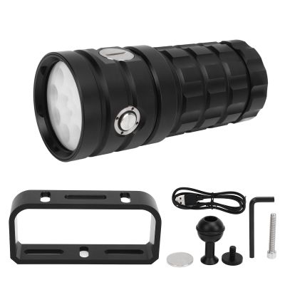 Tyenaza Diving Flashlight, 18000LM IPX8 Waterproof Torch Scuba Dive LED Flashlight Rechargeable Scuba Dive Lights for Scuba Diving Underwater Hunting