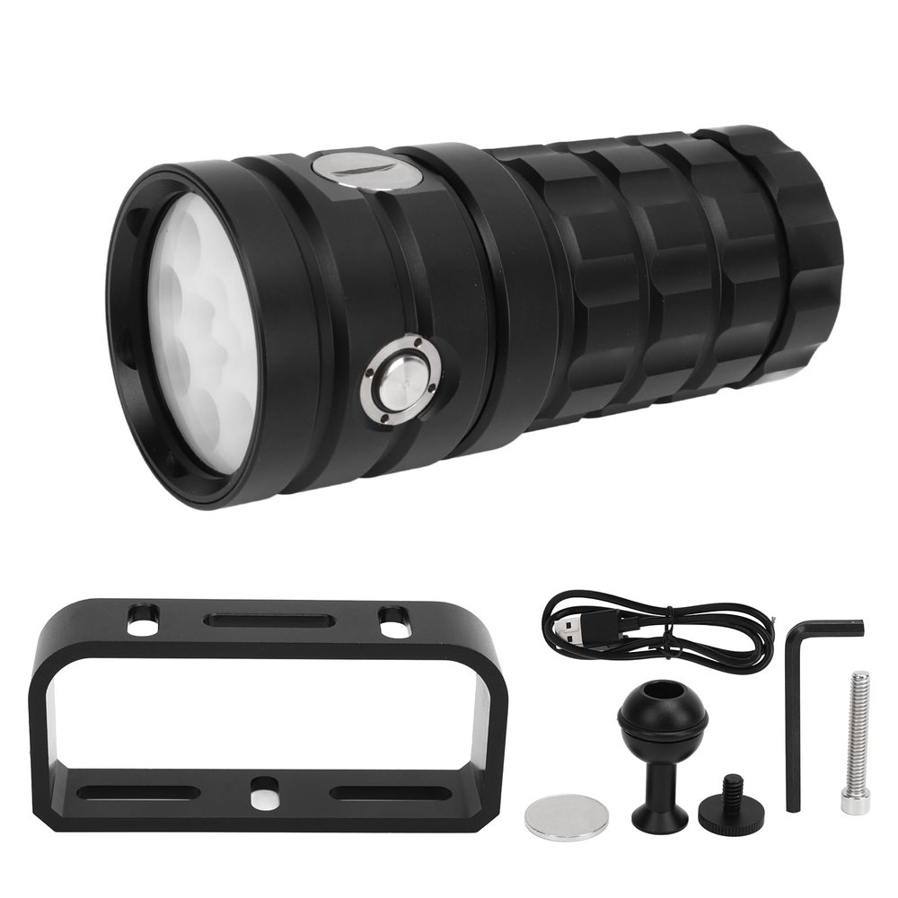 Tyenaza Diving Flashlight, 18000LM IPX8 Waterproof Torch Scuba Dive LED Flashlight Rechargeable Scuba Dive Lights for Scuba Diving Underwater Hunting