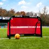 FORZA Aluminum POD Soccer Goals | PRO ALU50 Folding Soccer Goal - Fold-Away & Freestanding Target Goals - x4 Sizes and x9 Colors (Red, 4ft x 2.5ft) view 1
