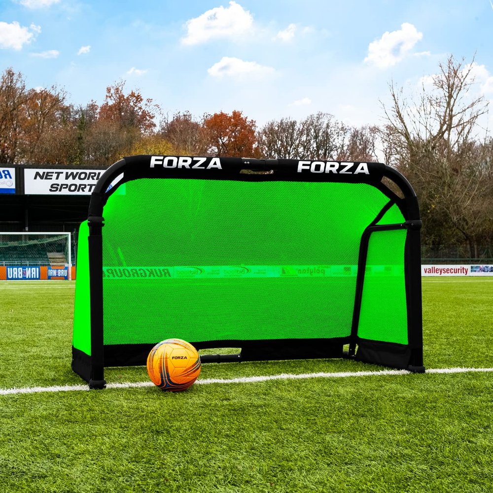 FORZA Aluminum POD Soccer Goals | PRO ALU50 Folding Soccer Goal - Fold-Away & Freestanding Target Goals - x4 Sizes and x9 Colors (Green, 4ft x 2.5ft)
