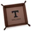 Lifetime Creations Personalized Tennessee Volunteers Valet Tray (Dark Brown) - Officially Licensed, Vols Vegan Leather Men's Catchall Father's Day Graduation Birthday Gift for Football Fan view 1