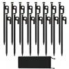 16Pcs Tent Stakes, 12in Heavy Duty Tent Stakes with Storage Pouch, Dia. 0.35" Forged Steel Stakes for Tent Used on Rocks, Grassland, Snowfield(16Pcs 12in Stakes) view 1