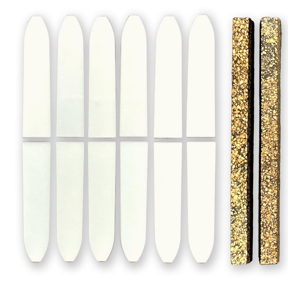 Duck Call Reed & Rubberized Cork Strip Sets 12 14 mil #14 Mylar Duck Call Reeds and 2 4 inch Rubberized Cork Strips (14 mil)