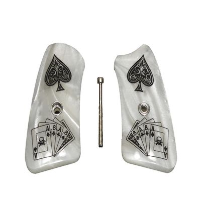 Pearl Dead Man's Hand Ruger SP101 Grip Inserts