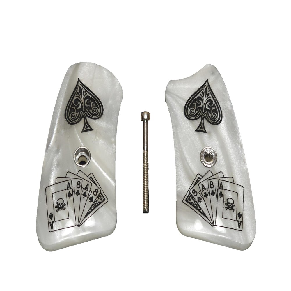 Pearl Dead Man's Hand Ruger SP101 Grip Inserts