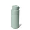 BrMate Rotera 35 oz Stainless Steel Water Bottle with Touch Free Straw and Carry Handle | 100% Leakproof Insulated Water Bottle | Cup Holder Friendly Base | (Sage)