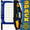 Park & Sun Sports Spectrum Classic: Portable Professional Outdoor Volleyball Net System, Denim Blue 2-Pack view 2