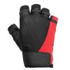 Superset Leather Workout Gloves for Weight-Lifting (Padded) Perfect for Gym Training (Breathable) Black (Black W/Red, 9 Mens M Womens XL) view 2