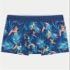 Caribbean Joe Men's Boxer Briefs, Birds of Paradise Pattern, 3 Pack, Fun Novelty Mens Underwear, Navy Blue, Medium view 3