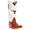 Vaccari Men's Brooks Genuine Cognac Smooth Ostrich Longhorns Embroidery Narrow Square Toe Cowboy Boots - 9.5 EE view 1
