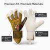 ONEKEEPER Viper Gold Professional-Level Goalkeeper Glove for Adults & Youth | GK Soccer Goalie Gloves | 3.5 mm Contact Latex | Negative Cut | Removable Strap (Gold, 11) view 3