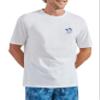 CARIBBEAN JOE Men's Pajama Shirt, Pajamas Sleep Top with Flower Logo Design, Lightweight and Breathable PJs, Bright White, Small