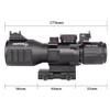 GII PM3.5X40 Prism Scope Long Eye Relief 3.5x40mm Prism Scope Wide Angle Red/Green/Blue Illuminated (PM3.5X40CH) view 4